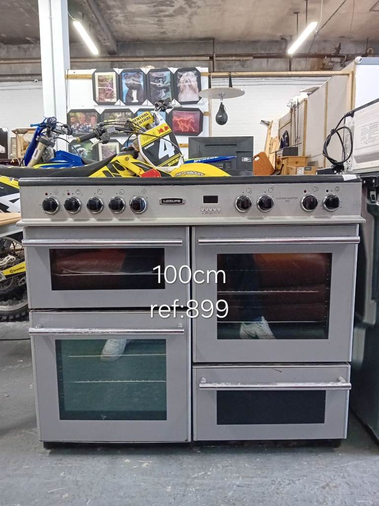 Leisure 100cm black and greyt cooking range, ref:899