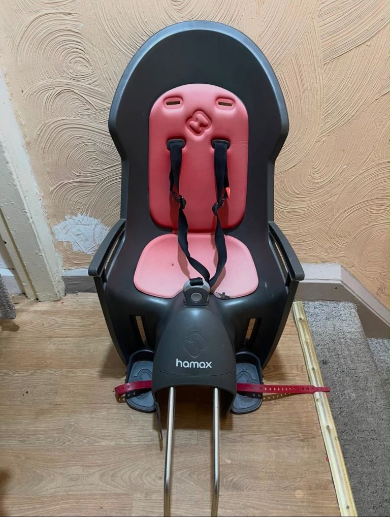 Hamax Child Bike Seat - Grey and Pink