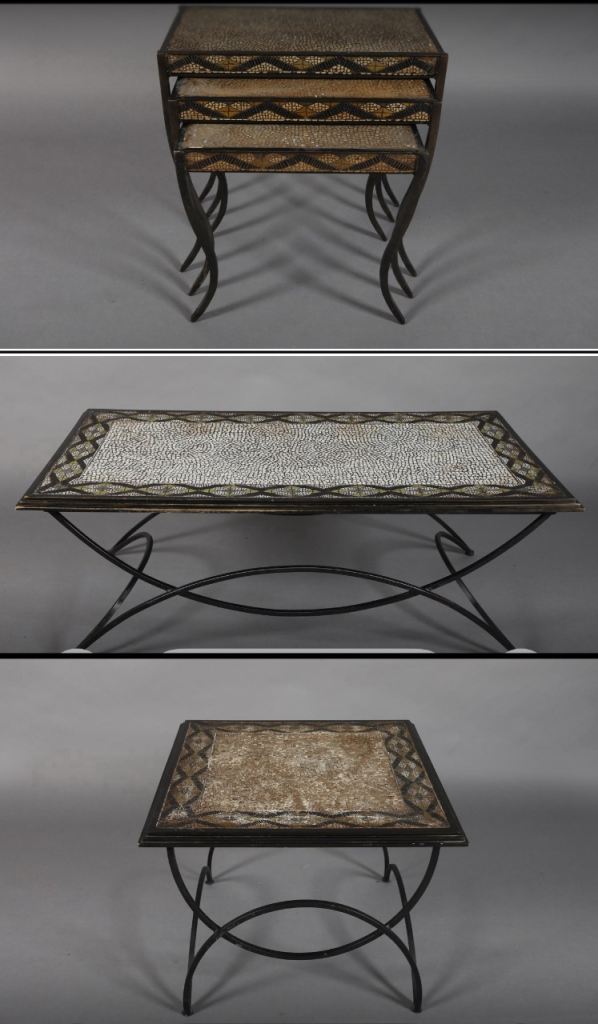 High Interior Design Early-Mid Century Terrazzo & Wrought-Iron Table Suite-Incredibly Rare-£995ono