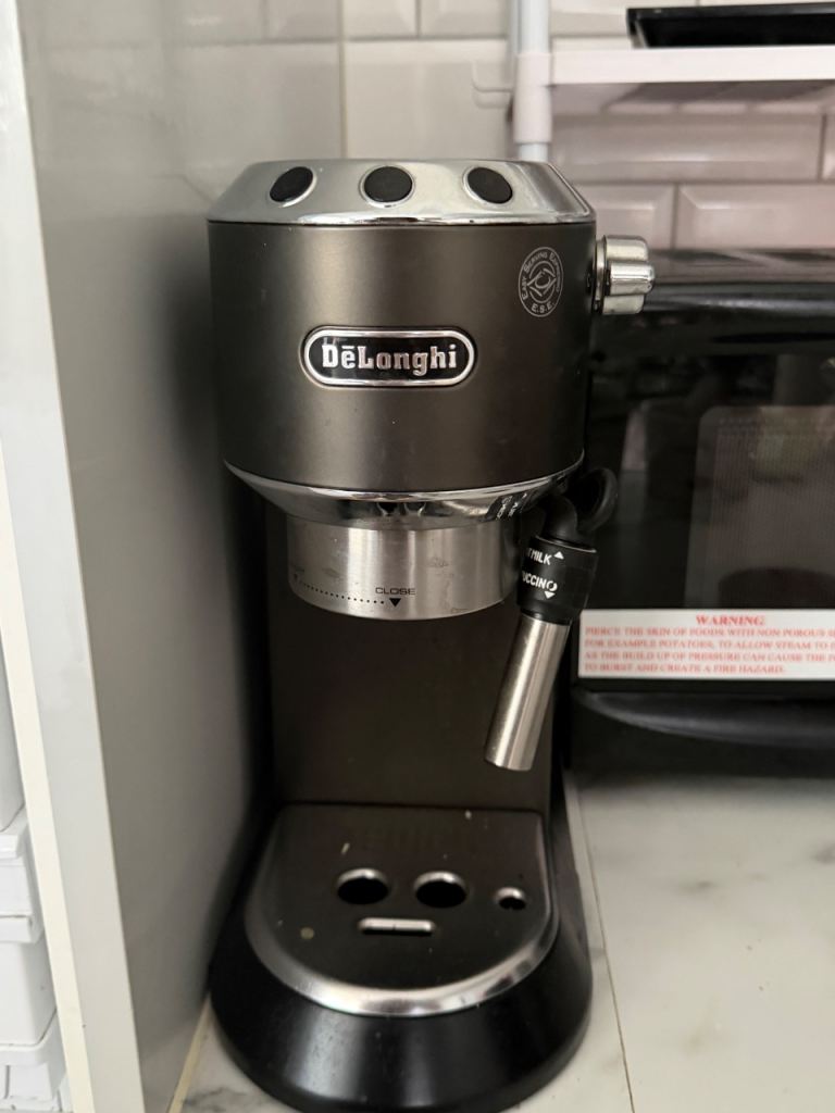 DeLonghi Coffee Machine - Grey, Good Condition
