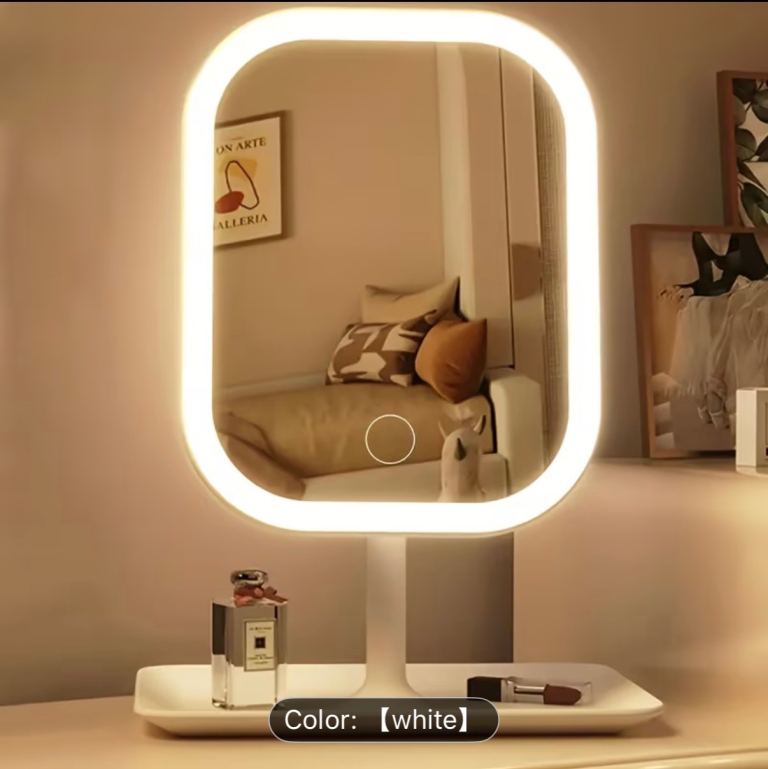 LED Makeup Mirror with Lights Suitable for Home & Salon, USB-Powered Touch Control Dimmable 