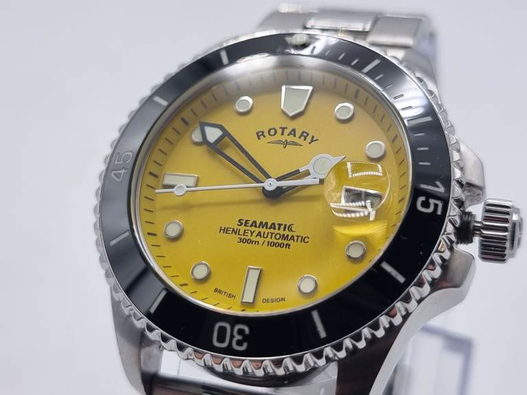 Rotary Henley Seamatic Yellow Dial Automatic Divers Watch - Ref. GB05430/27