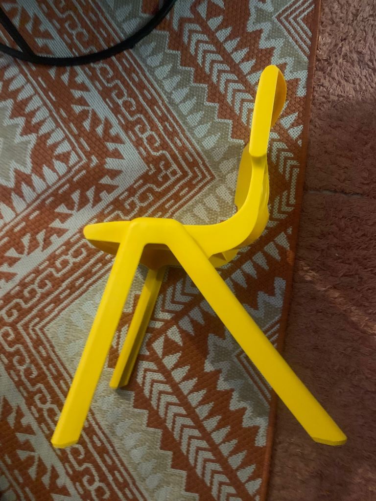 Yellow Plastic Children’s Chair Unused. Sturdy Strong. Moving Home