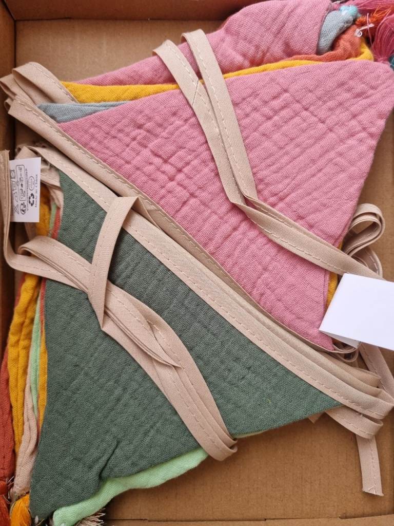 Pastels fabric bunting bedroom nursery party