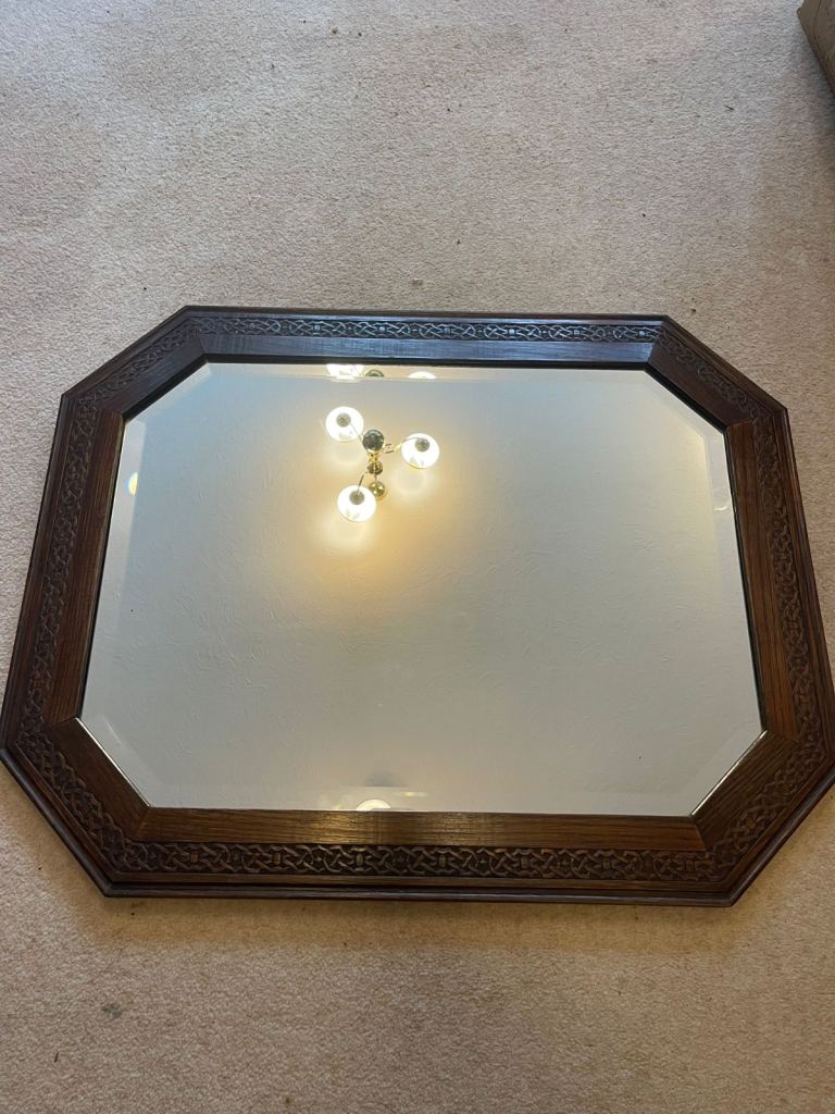 Stunning Mirror with solid wood bevelled edge
