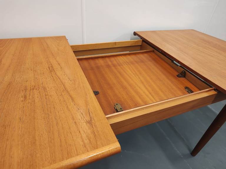 Vintage mid century teak extendable dining table