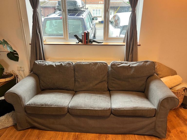 IKEA EKTORP 3-Seater Sofa - Hakebo Dark Grey