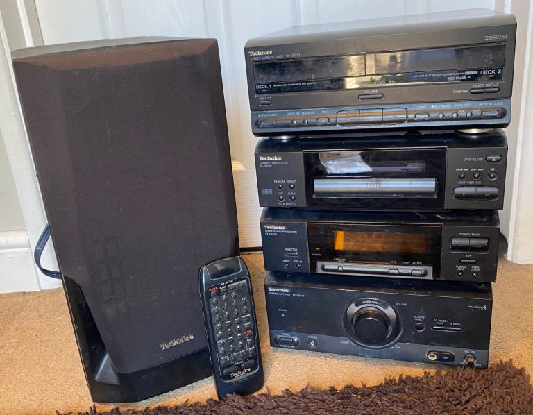 Technics CH530 Hi-Fi Stereo System with Original Remote & Speaker | Untested | Spares or Repair