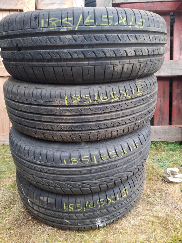 3 TYRES LEFT 185 65 X 15 £75 THE LOT I CAN FIT ON ANY LOSSE RIMS YOU DROP OFF FOR EXTRA   