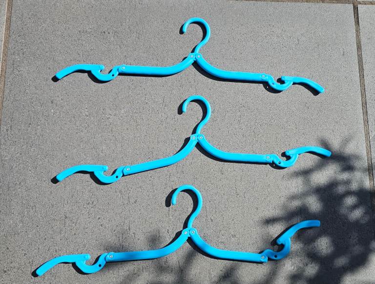 Travel Camping Caravan Touring Compact Foldable Coat hangers x 3