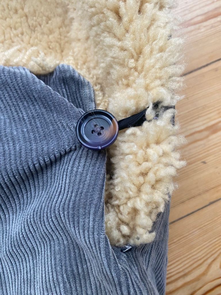 Beautiful sheepskin footmuff