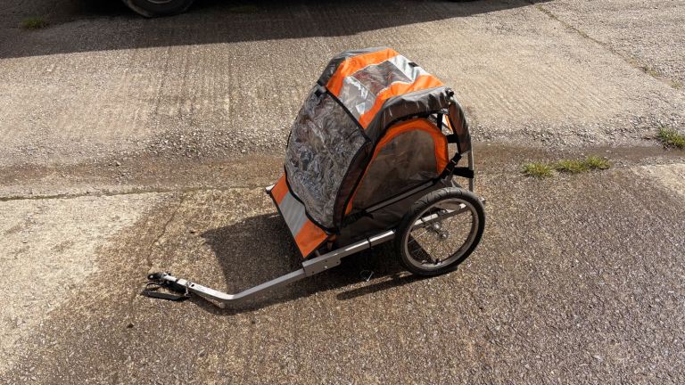 Halfords double child bike trailer