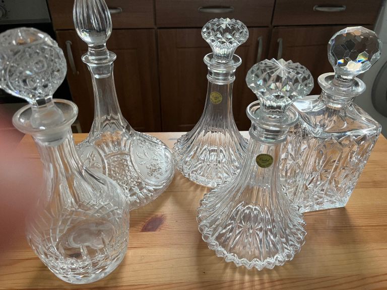 Glass Decanters x 5 