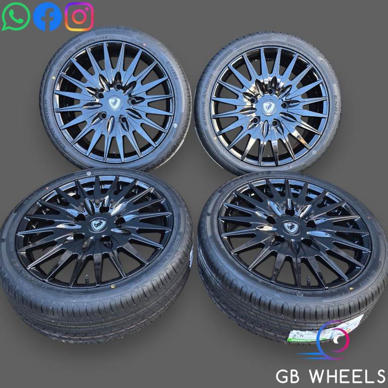 Ford Transit 20" Alloy Wheels Genuine Cade RX Black Custom 5x160