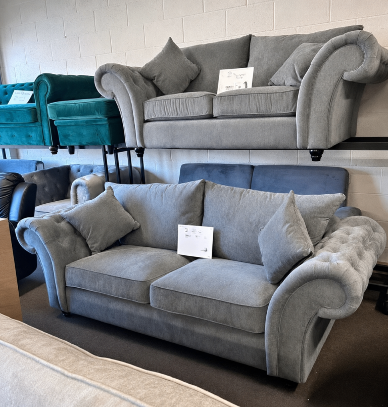 Nicole Windsor 3+2 Sofa Set | Luxury Fabric | Grey, Black, Cream & Beige | Pay on Delivery