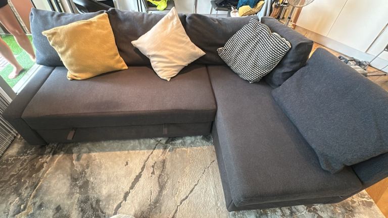IKEA FRIHETEN Sofa Bed with Storage – Dark Grey