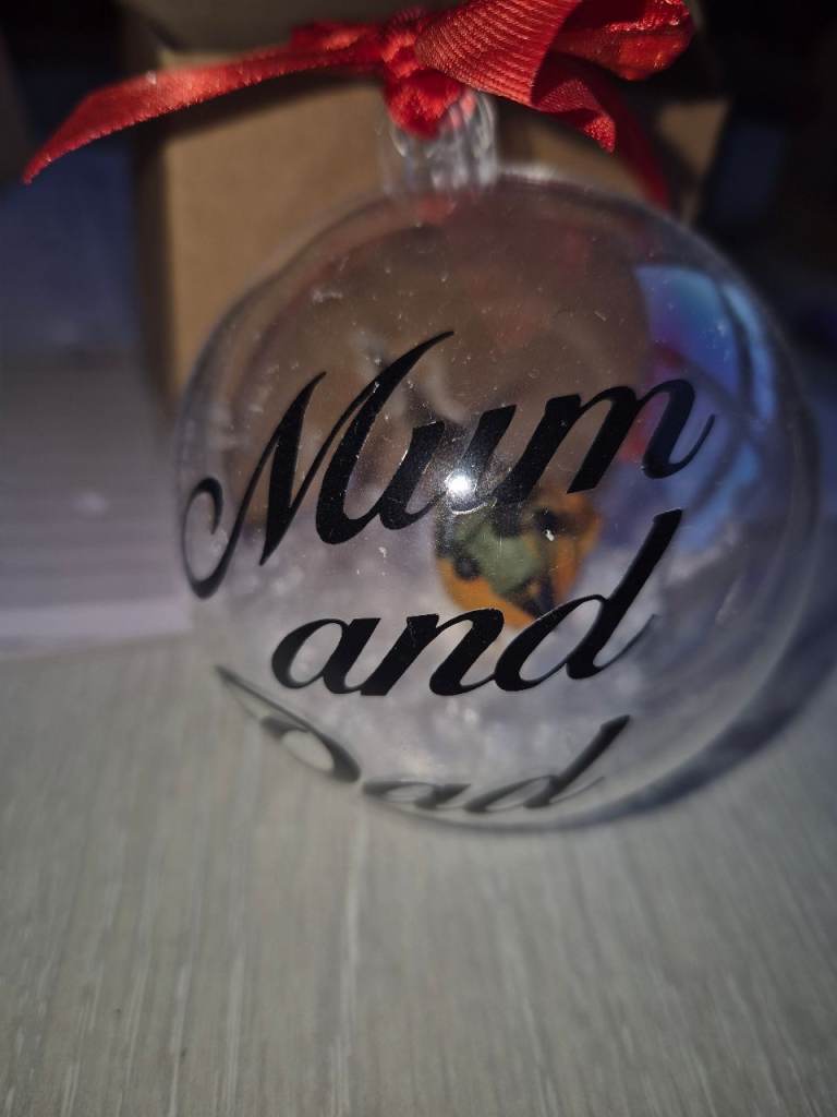 Mum and dad bauble