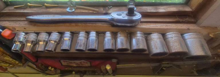 SOLD  Ratchet Wrench and Socket Set – Good Condition