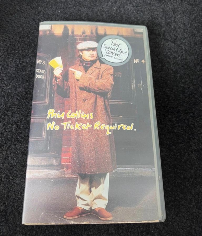 Phil Collins No Ticket Required VHS Tape – Good Condition