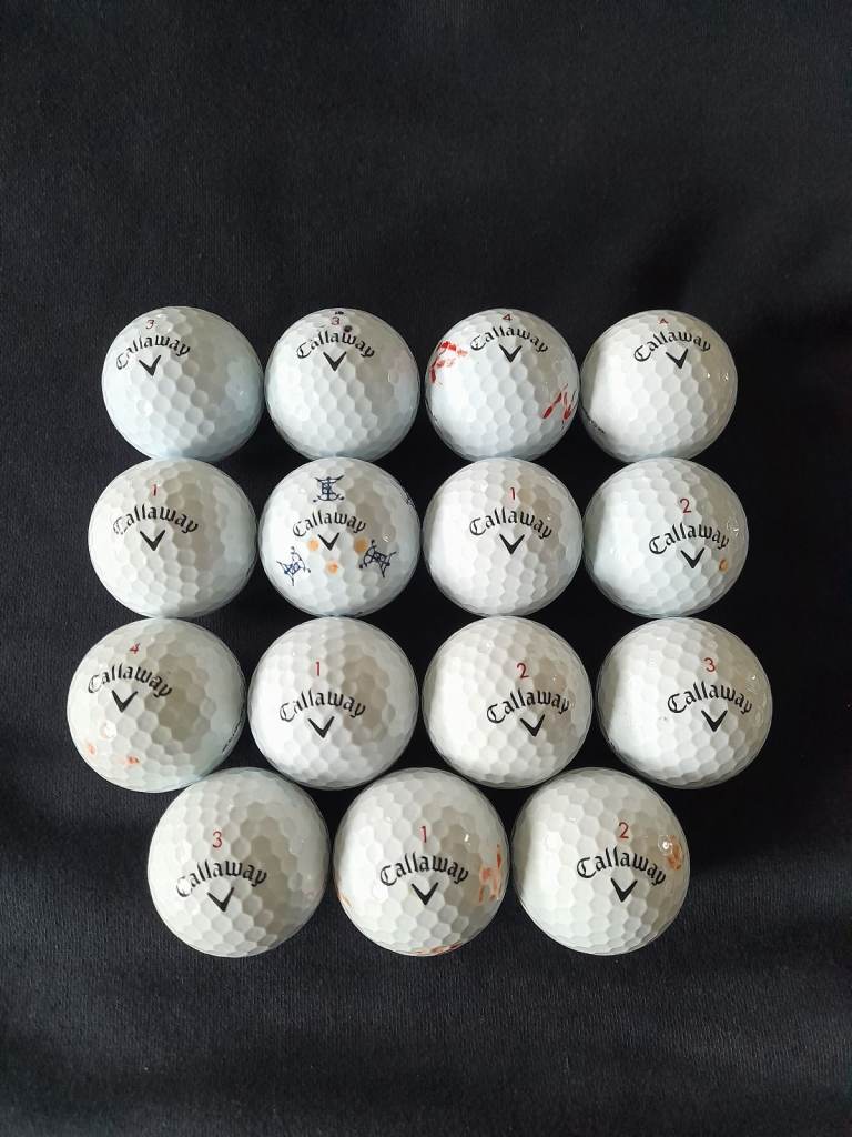 15 Used Callaway Chrome Soft Golf Balls. 