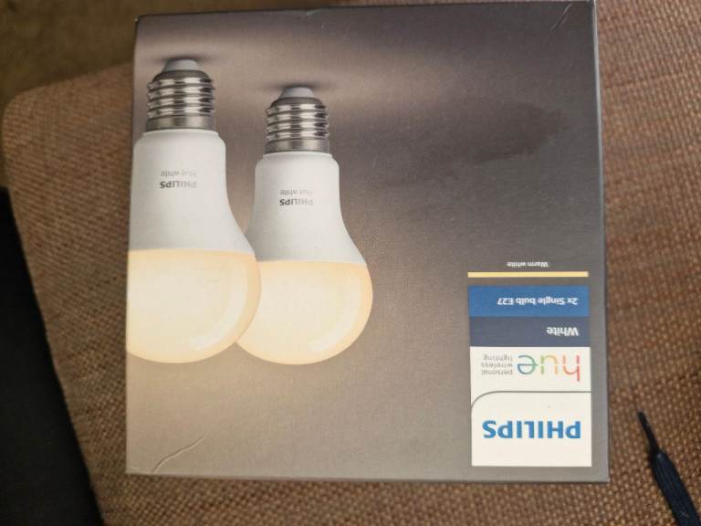New Philips Hue White E27 Smart Bulbs - Twin Pack