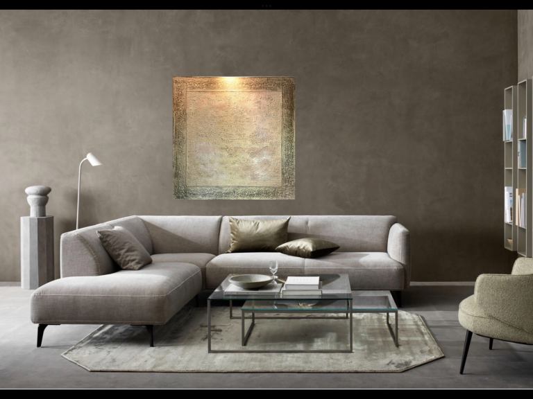 Mark Wild Art    ‘Opulence II - Gold, Blue, Black- Textured’