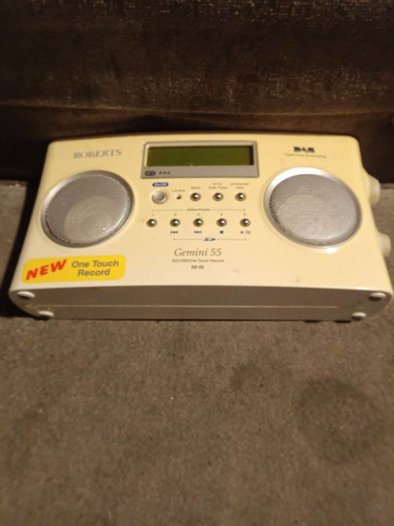 Roberts Gemini 55 DAB/FM Portable Radio – Cream, Good Condition