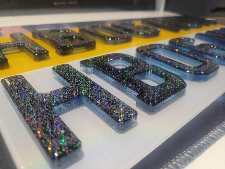 6mm Neon Blue 4D Glitter Gel Car Number Plates