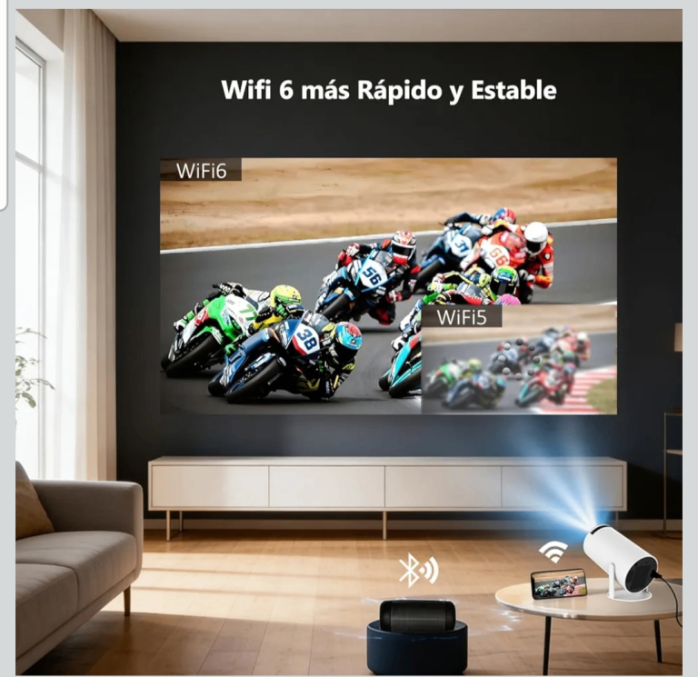 Portable smart Projector with Bluetooth, 4K Support 130