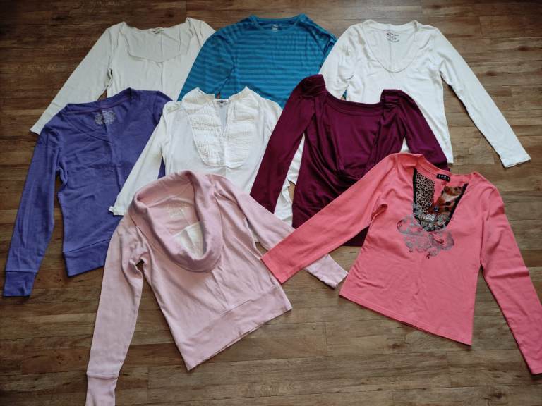 image for 8 x ladies women girls casual blouses bundle 