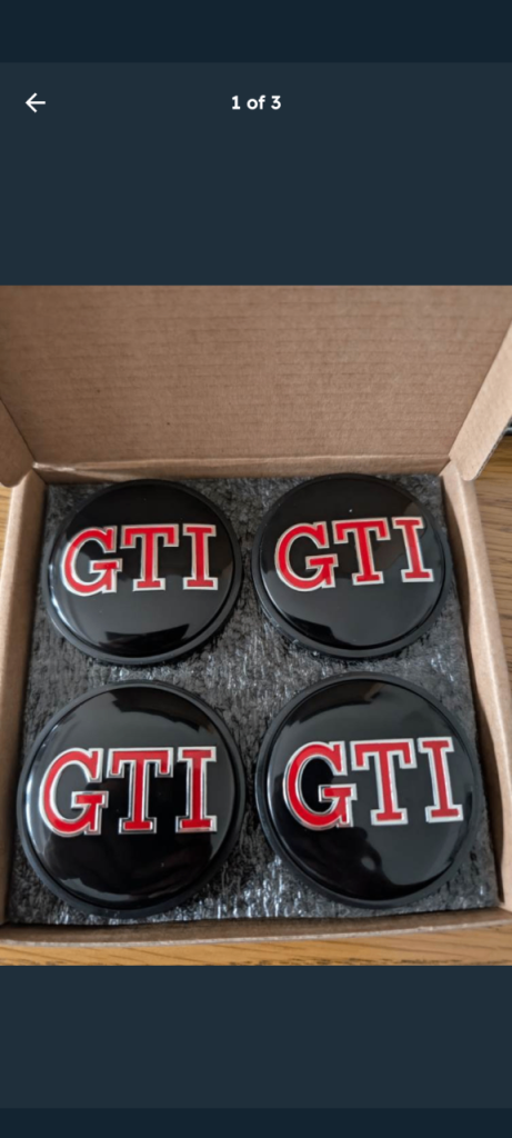 VW GTI CENTRE CAPS WHEEL CAPS