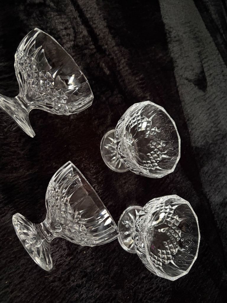 Vintage Cristal d’arques longchamp footed dessert bowls 