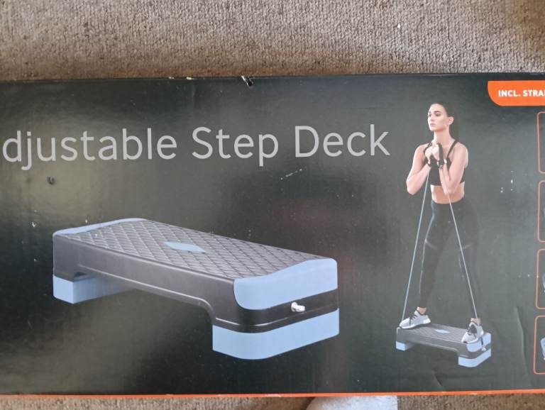 Adjustable Step Deck with Resistance Bands – New in Box