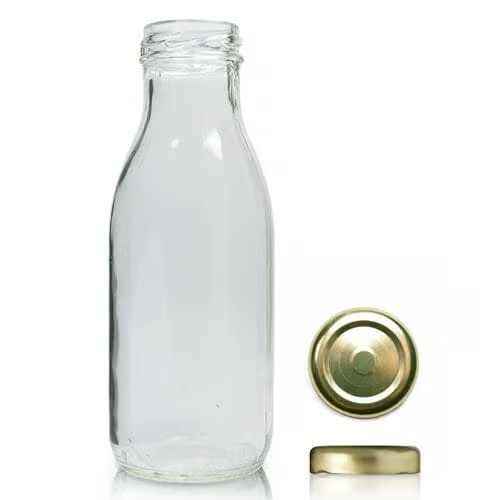10 Glass bottles with lid/straw and lid with hole