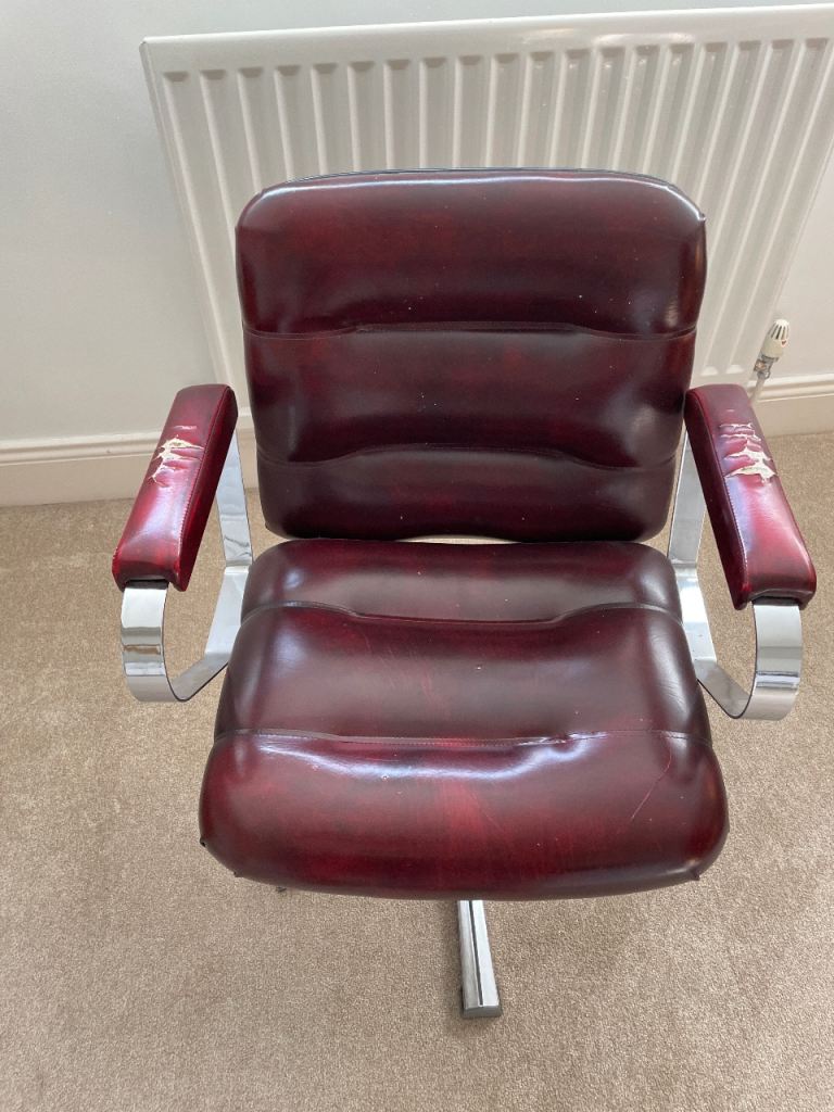 Leather barber style chair 