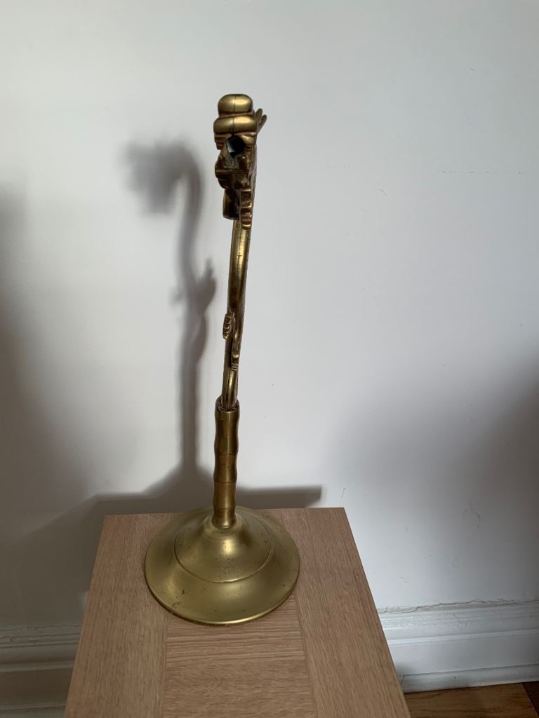 Rare, vintage brass Chinese dragon lamp stand, without cable , bulb holder or plug