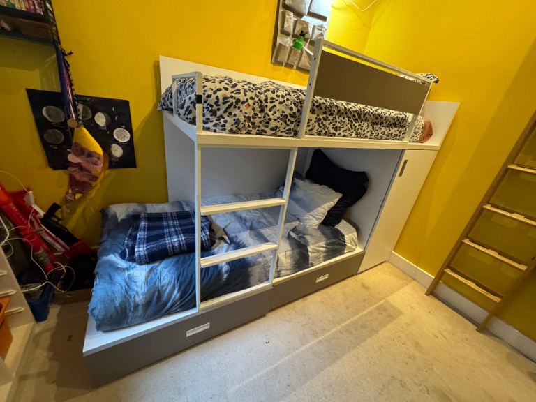 Bunk Bed With Drawers & Cupboard storage (Meubles ROS Furniture)