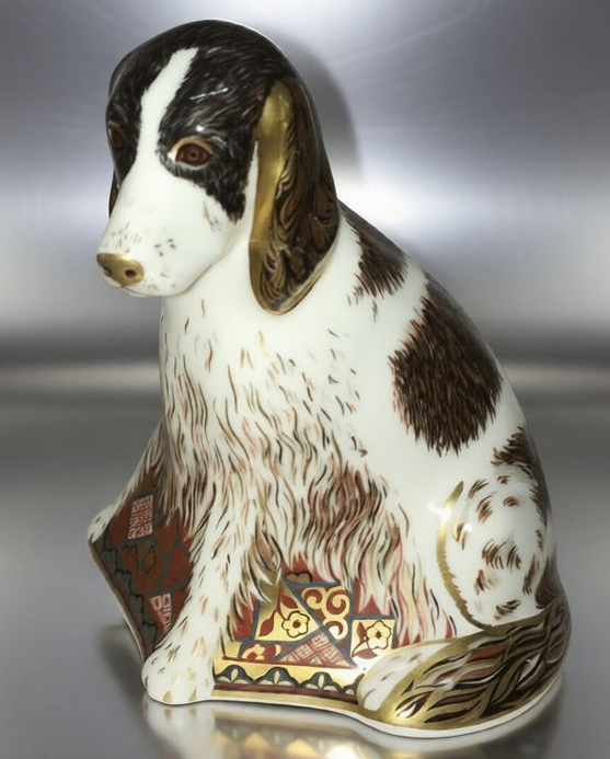 Retired Royal Crown Derby Molly Dog Paperweight