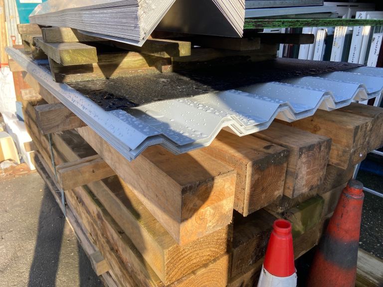 Box profile galvanised roofing sheets