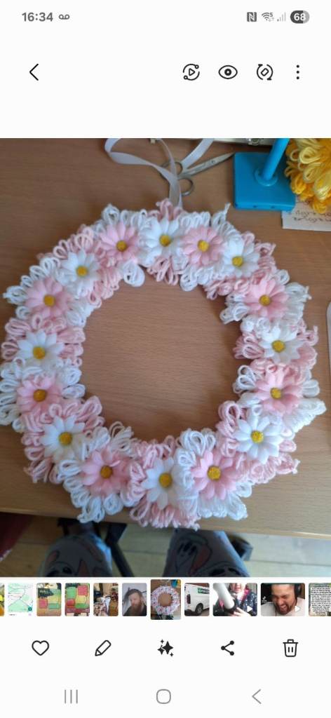Handmade cherry blossom wreath 