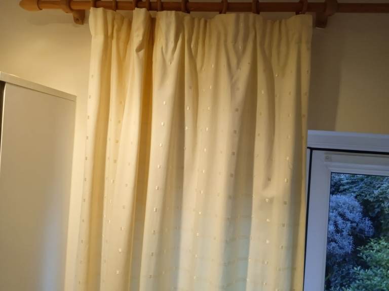 image for Pencil pleat taped top curtains cream