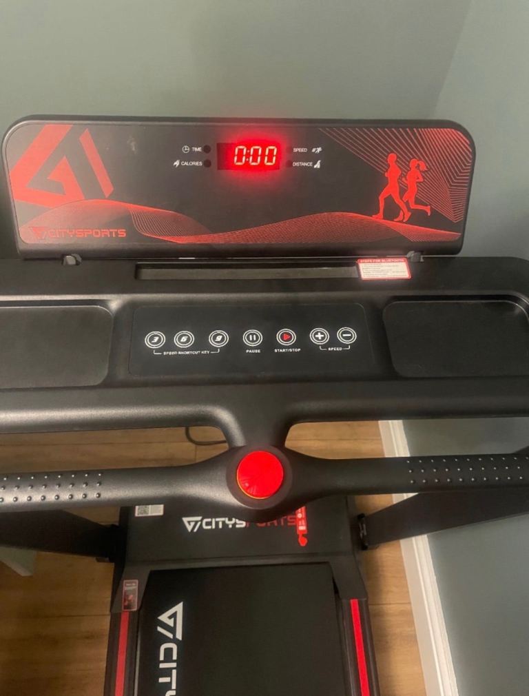 CITYSPORTS Electric Treadmill – Black, Good Condition