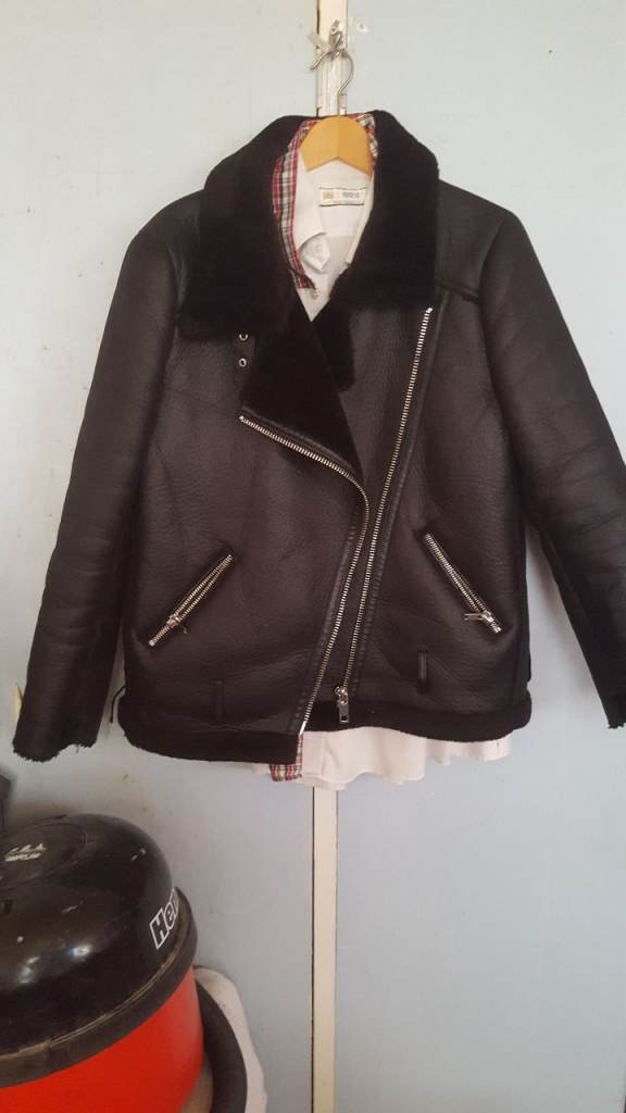 Ladies  sheepskin flying jacket  ( brand new by Zara ) 