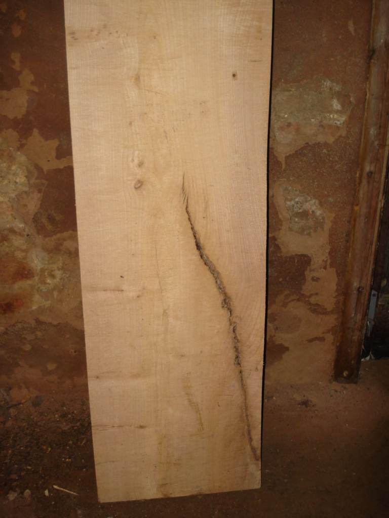 VERY LARGE AND THICK ELM BOARD SLAB 100" X 15" X 1.3" BOARD A