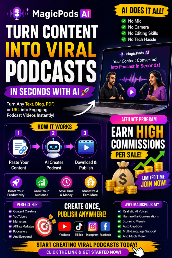 🔍 MagicPods AI Affiliate Program – Overview