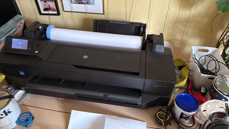 HP DesignJet T120 Large Format Printer – Needs Attention