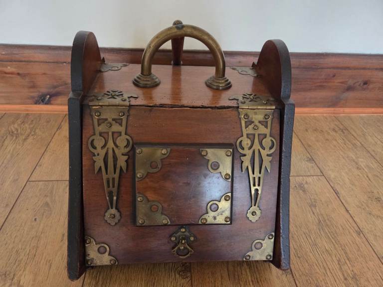 Antique Coal Scuttle Box