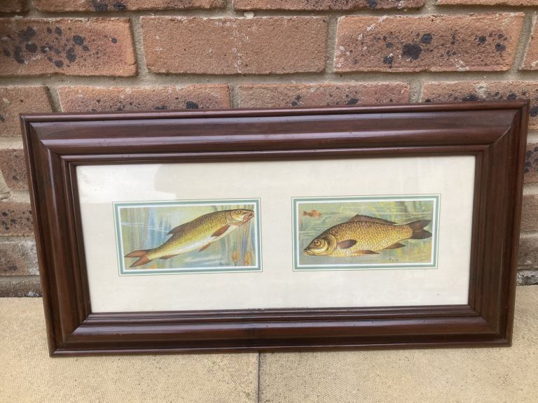 Fishing print in frame 