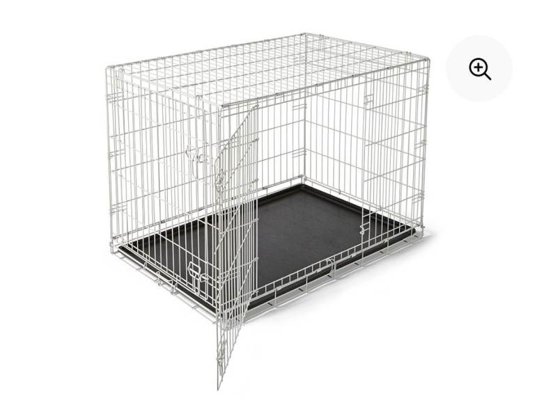 Large black dog crate