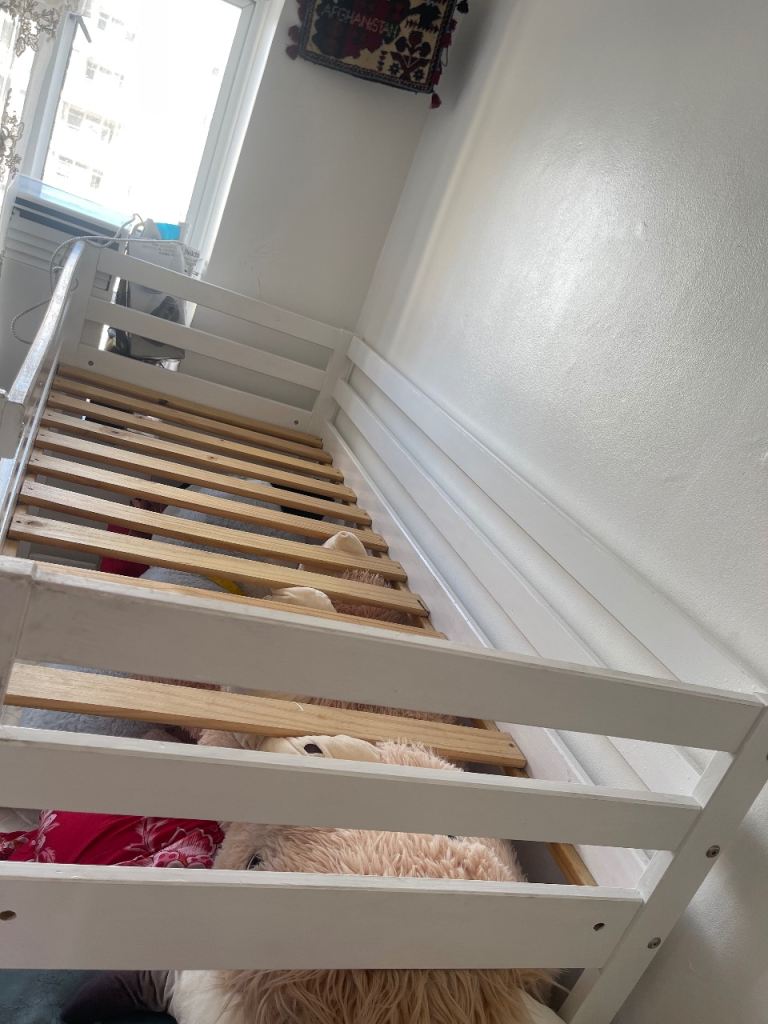 White Wooden Bunk Beds – Good Condition, £80.00 for Sale in Victoria ...